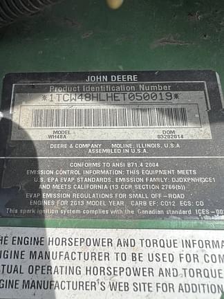 Image of John Deere WH48A equipment image 3