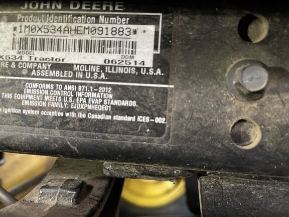 Image of John Deere X534 equipment image 4