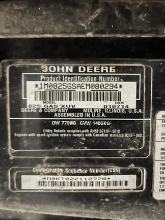 Image of John Deere Gator XUV 825i equipment image 2