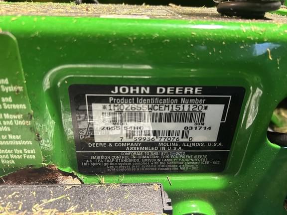 Image of John Deere Z655 equipment image 2