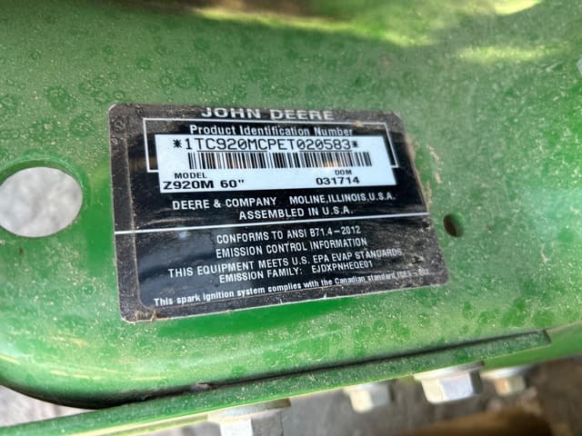 Image of John Deere Z920M equipment image 4