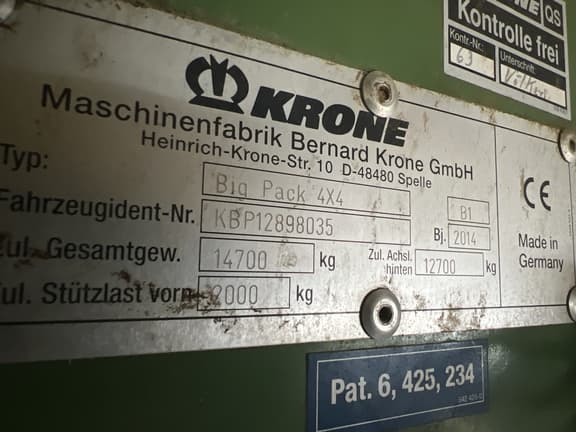 Image of Krone Big Pack 4X4 equipment image 4