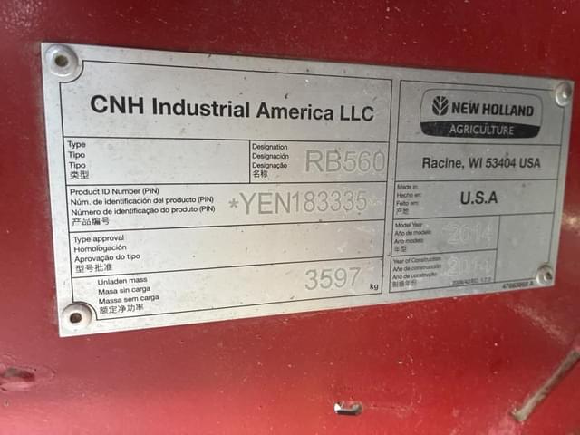 Image of New Holland RB560 equipment image 3