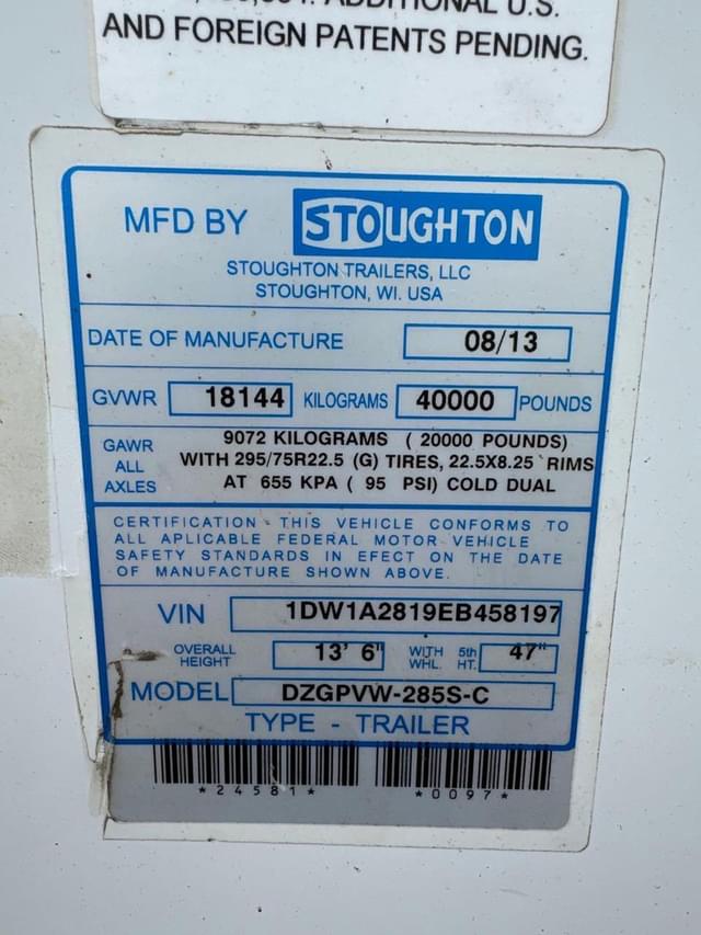 Image of Stoughton DZGPVW-285S-C equipment image 4