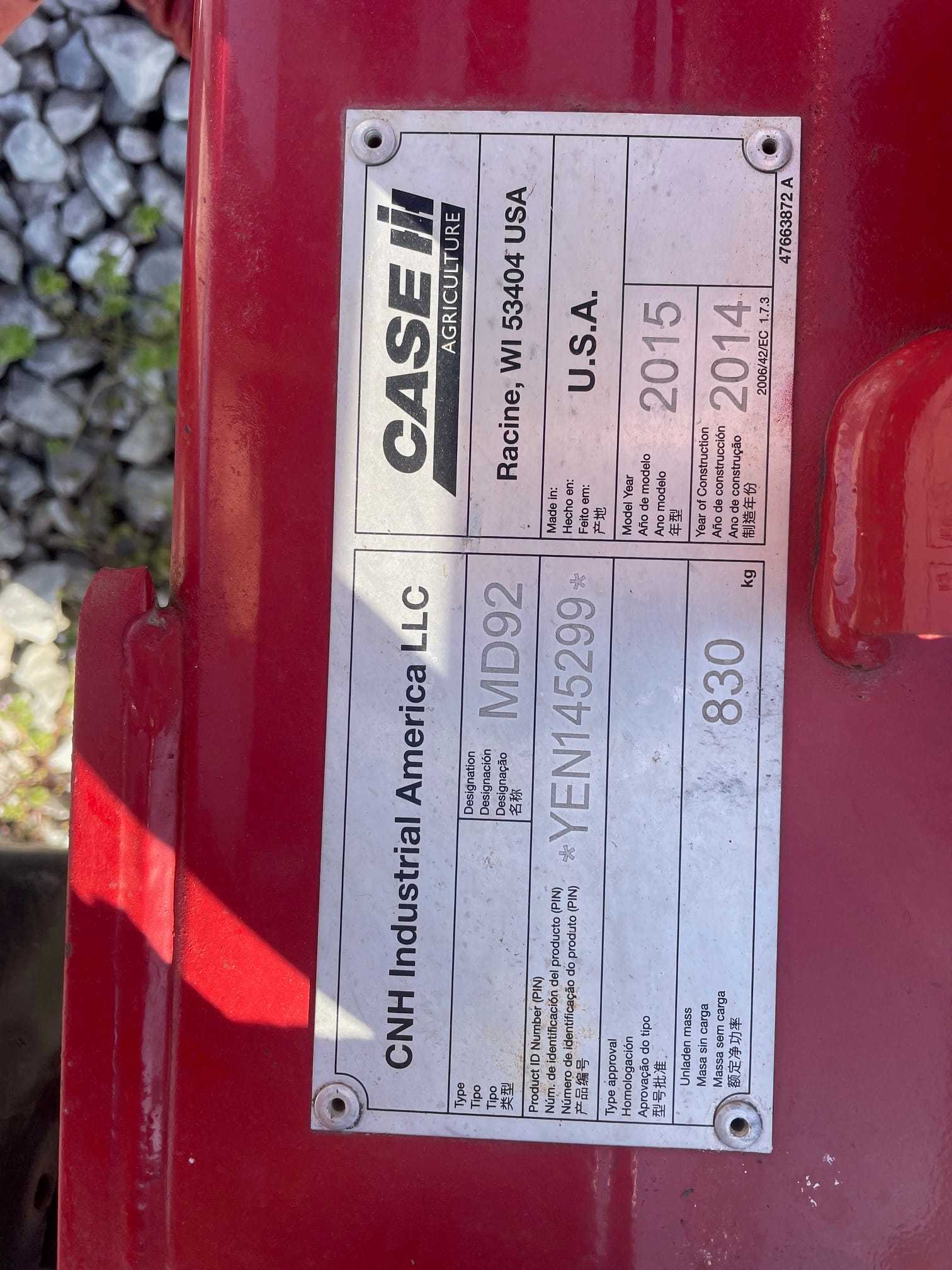 2015 Case IH MD92 Equipment Image0
