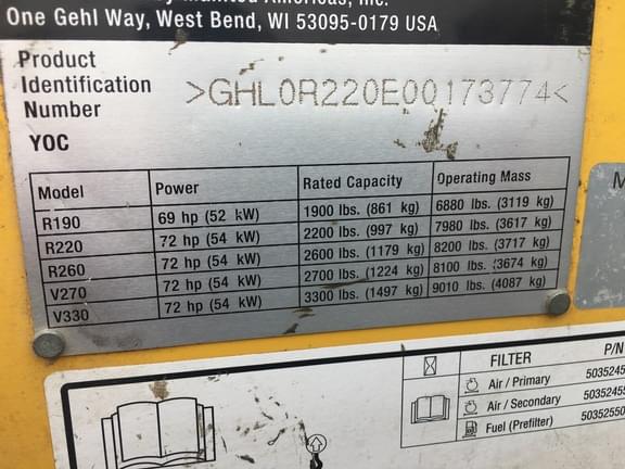 Image of Gehl R220 equipment image 4