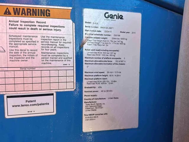 Image of Genie S60X equipment image 2