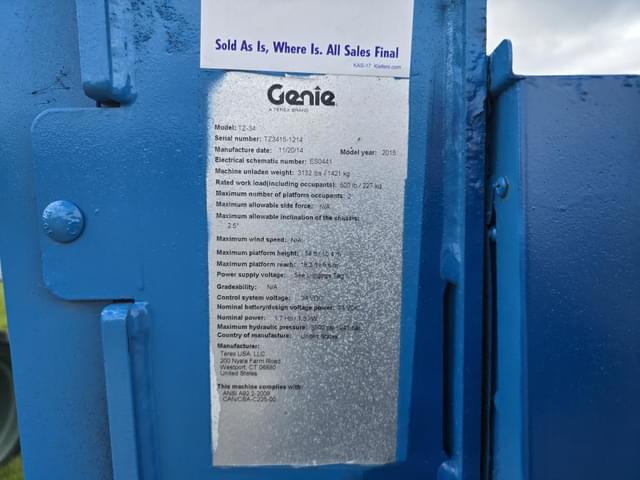 Image of Genie TZ34 equipment image 3