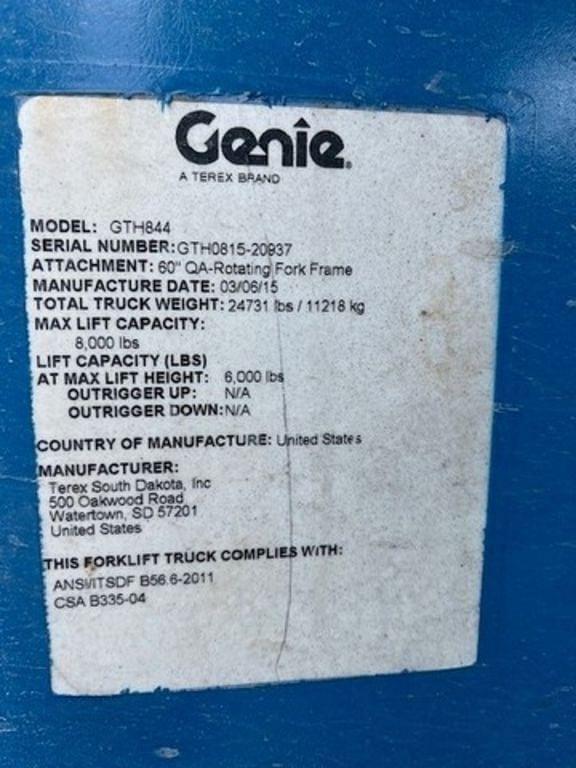 Image of Genie GTH-844 Image 1