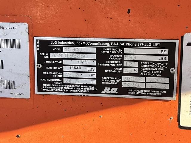Image of JLG 450AJ equipment image 1