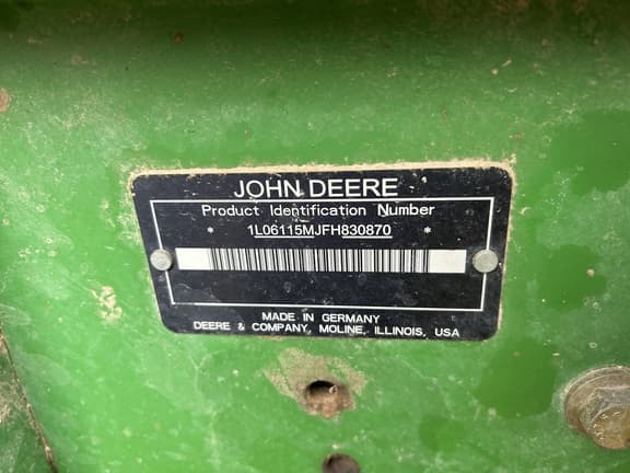 Image of John Deere 6115M equipment image 2