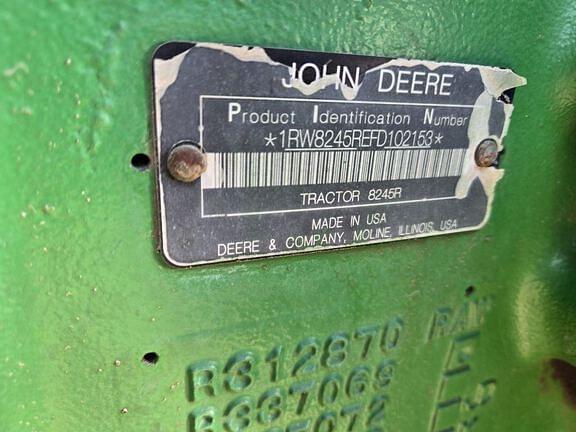 Image of John Deere 8245R equipment image 4