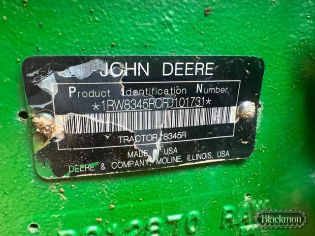 Image of John Deere 8345R equipment image 1