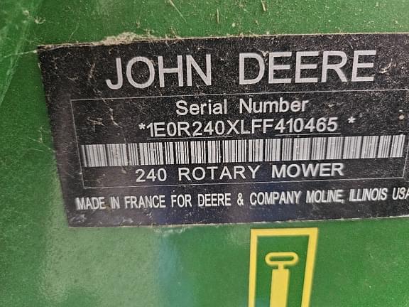 Image of John Deere R240 equipment image 4