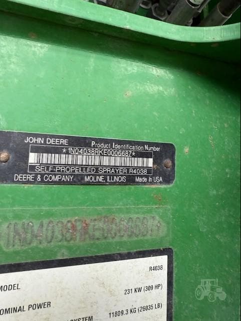 Image of John Deere R4038 equipment image 1