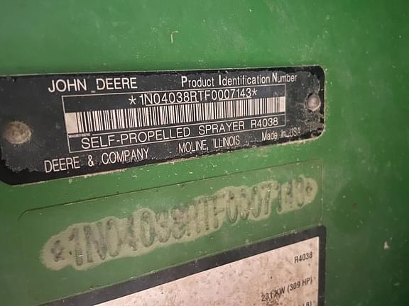 Image of John Deere R4038 equipment image 2