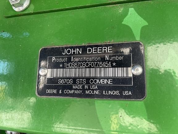 Main image John Deere S670 20