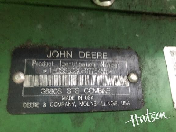 Image of John Deere S680 equipment image 4