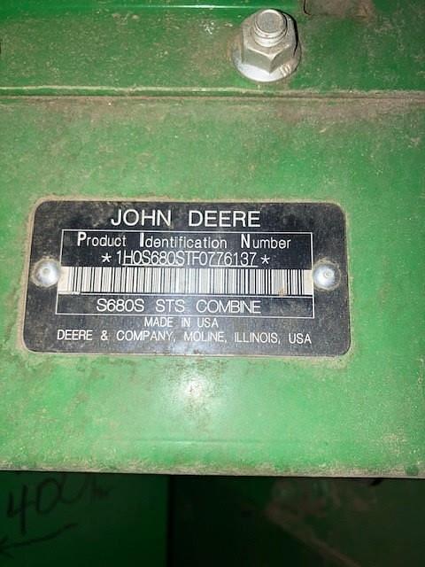 Image of John Deere S680 equipment image 1