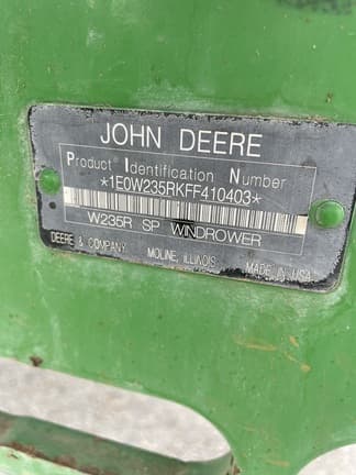 Image of John Deere W235 equipment image 1