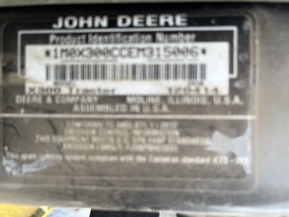 Image of John Deere X300 Image 1