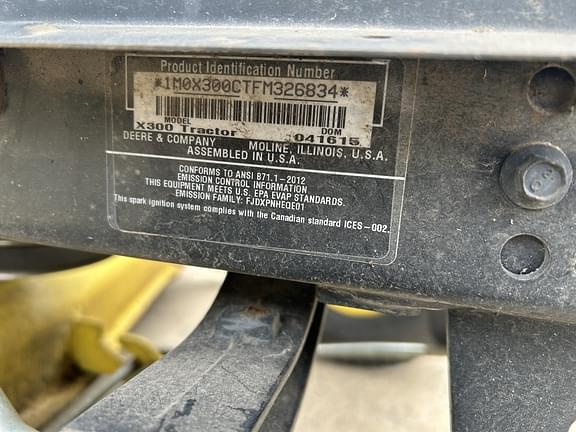 Image of John Deere X300 equipment image 1