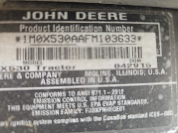 Image of John Deere X530 equipment image 4