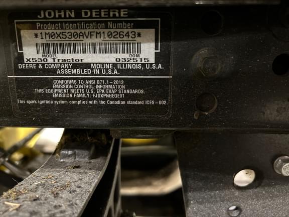 Image of John Deere X530 equipment image 4