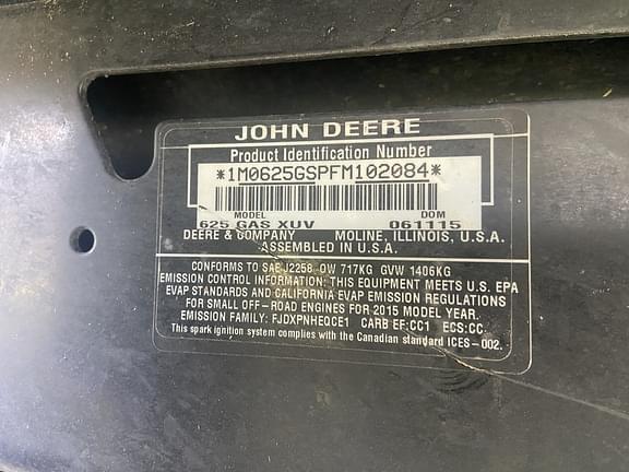 Image of John Deere XUV 625i equipment image 2