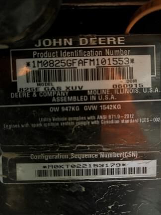 Image of John Deere Gator XUV 825i S4 equipment image 1