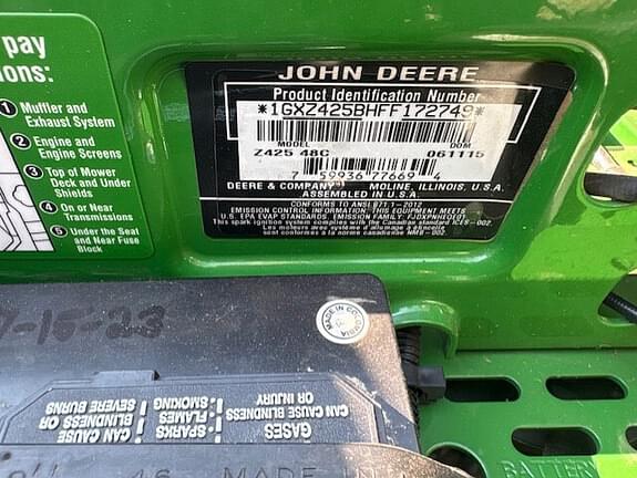 Image of John Deere Z425 equipment image 3