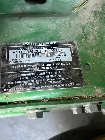 Image of John Deere Z930M equipment image 4