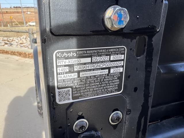 Image of Kubota RTV-XG850 equipment image 2