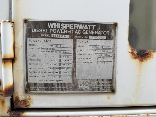 Image of Whisperwatt DCA-85SSJU equipment image 3