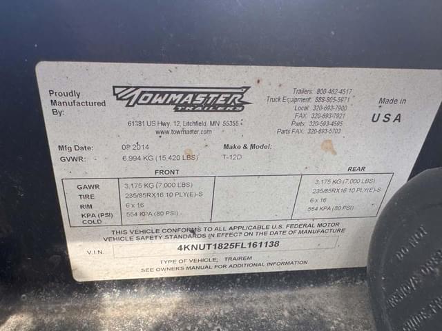 Image of Towmaster T-12D equipment image 2