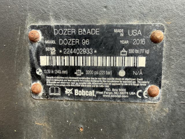 Image of Bobcat Dozer 96 equipment image 4