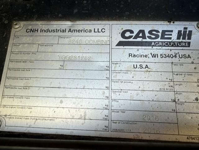 Image of Case IH 8240 equipment image 1
