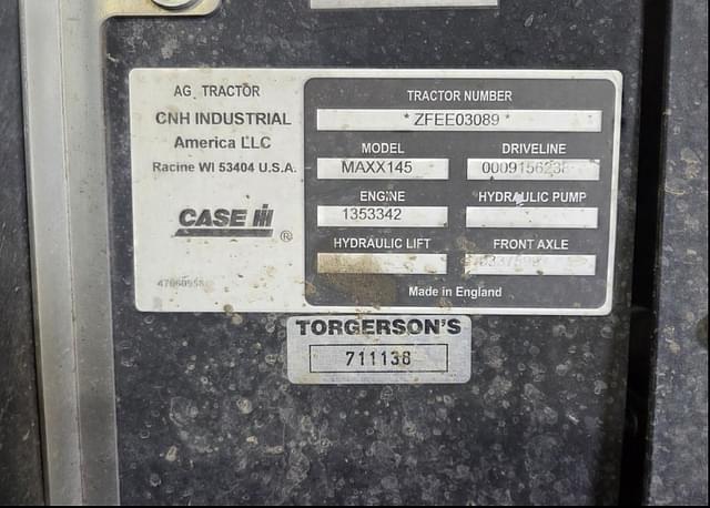 Image of Case IH Maxxum 145 equipment image 1