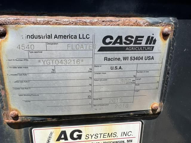 Image of Case IH Titan 4540 equipment image 1