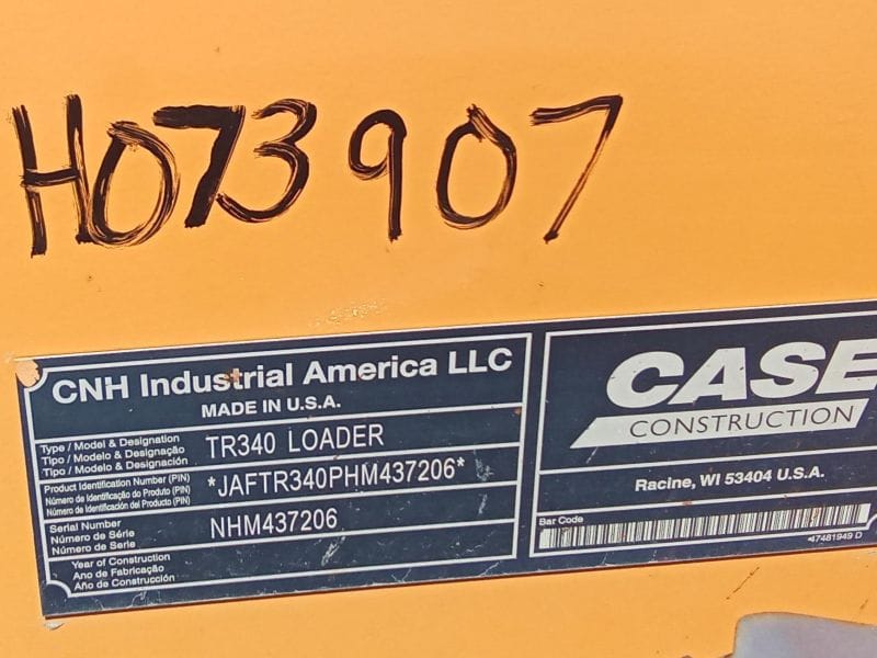 2017 Case TR340 Equipment Image0