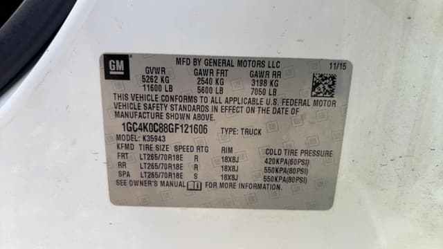 Image of Chevrolet 3500HD equipment image 2