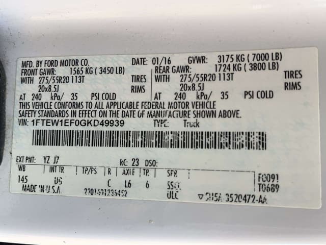 Image of Ford F-150 equipment image 2