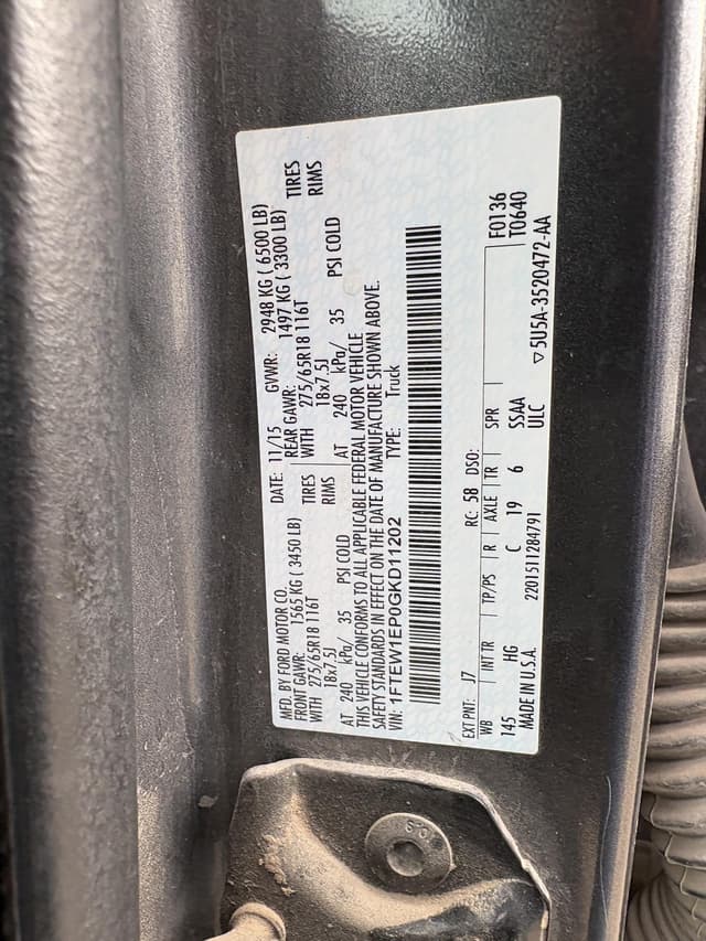 Image of Ford F-150 equipment image 3