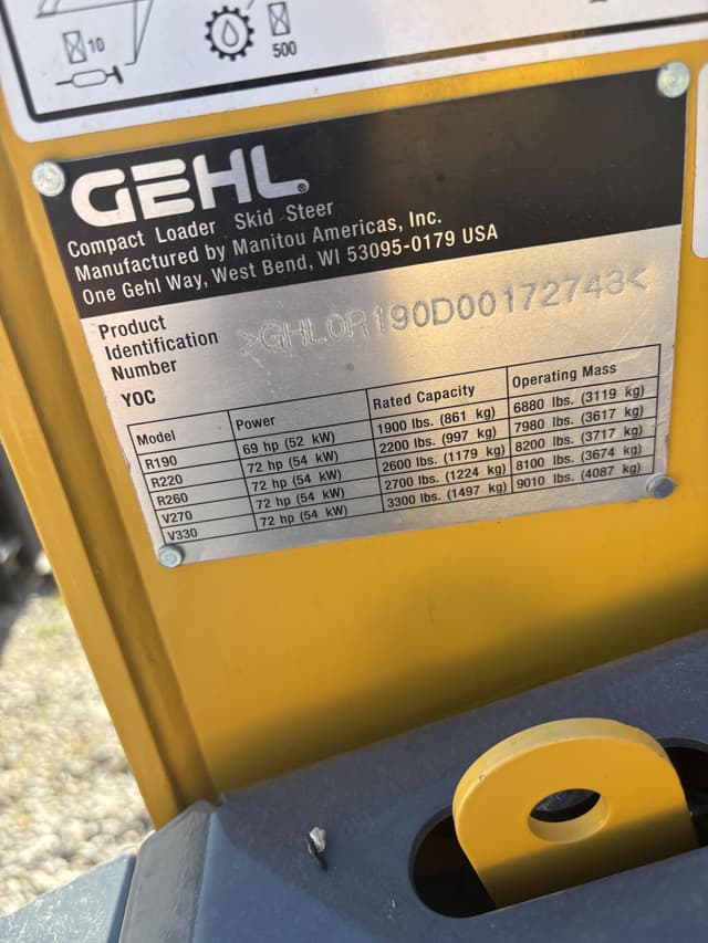Image of Gehl R190 equipment image 4