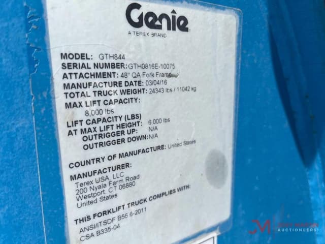 Image of Genie GTH844 equipment image 4