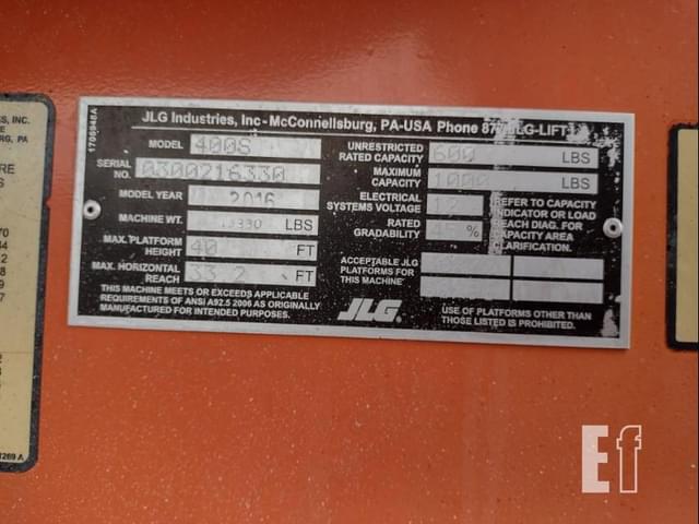 Image of JLG 400S equipment image 4