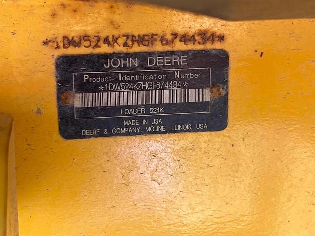 Image of John Deere 524K equipment image 4