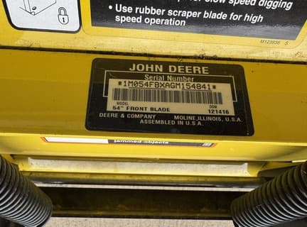 Image of John Deere 54" Front Blade equipment image 2