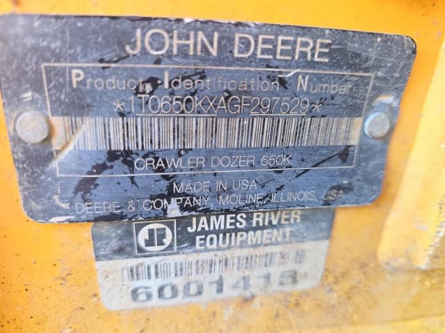 Image of John Deere 650K LGP equipment image 1
