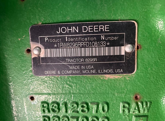 Image of John Deere 8295R equipment image 2